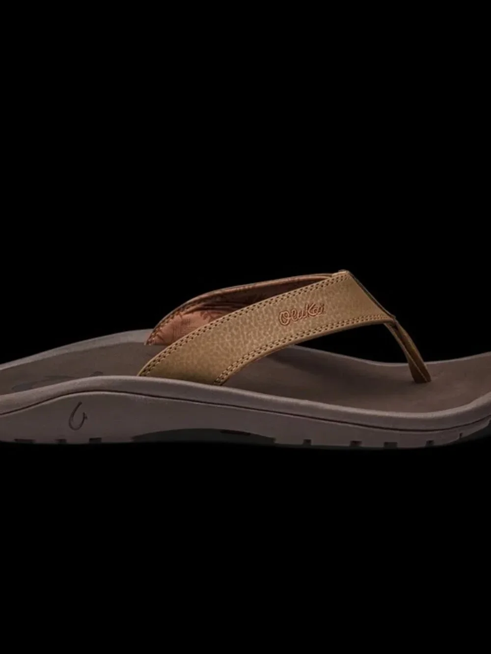 OluKai 'Ohana Tan / Dark Java Sandals